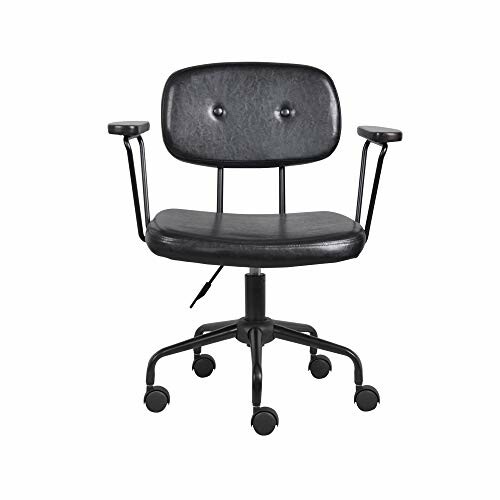 Black office chair with armrests and wheels