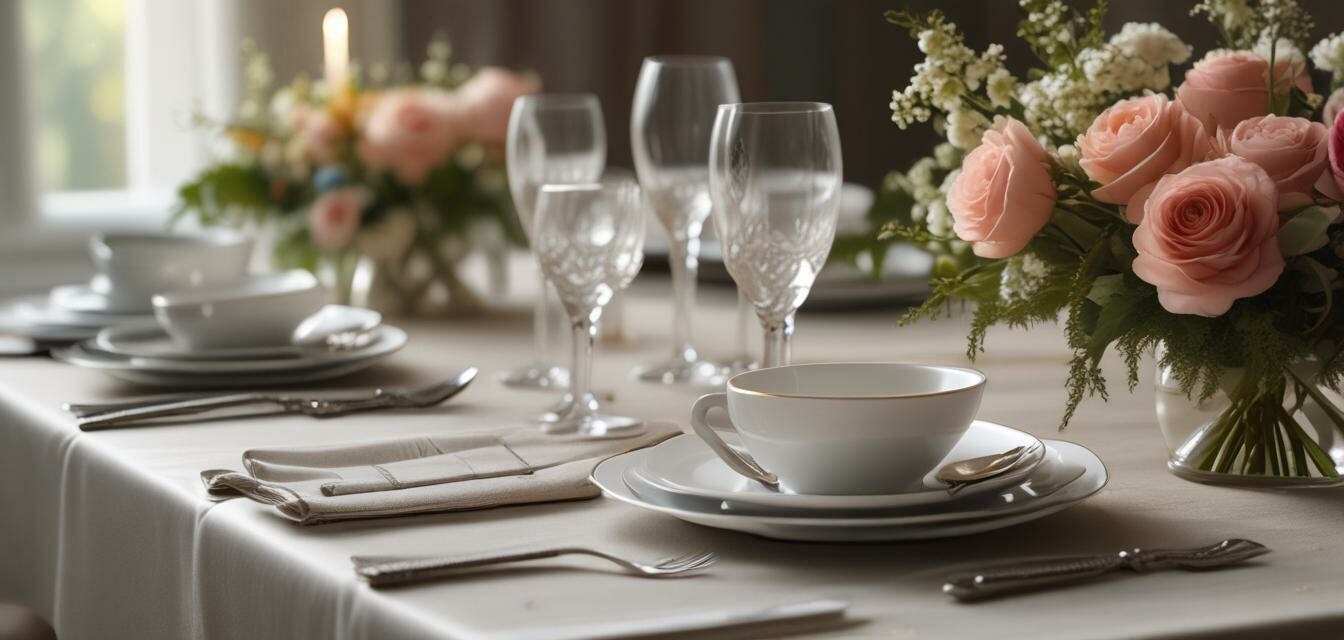 Elegant dining table setting