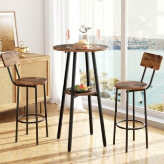 HOOBRO Bar Height Table and Chairs Set