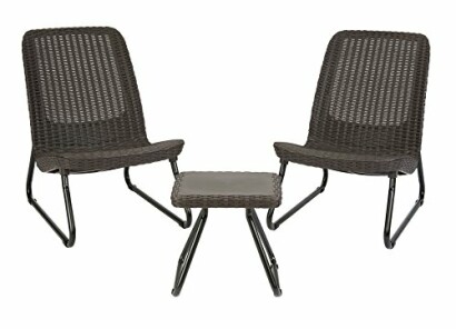 Keter Rio 3 Piece Resin Wicker Patio Furniture Set