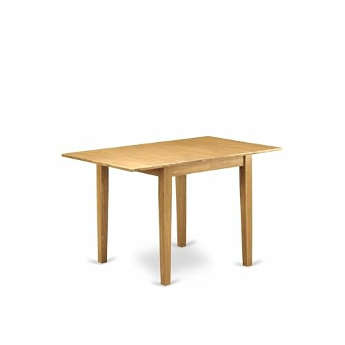 Rectangular wooden dining table with four legs